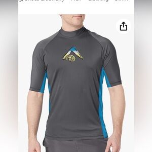 Kanu Surf Men’s Mercury Rashguard UPF 50 + Sun Protection Swim Shirt with Logo